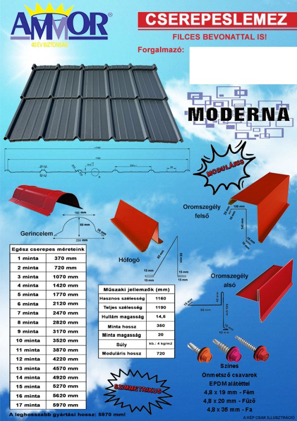 Cserepeslemez - Moderna - Image 2